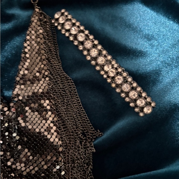 Necklace and Bracelet Set. Pewter tone. SKU 1. - Picture 6 of 10